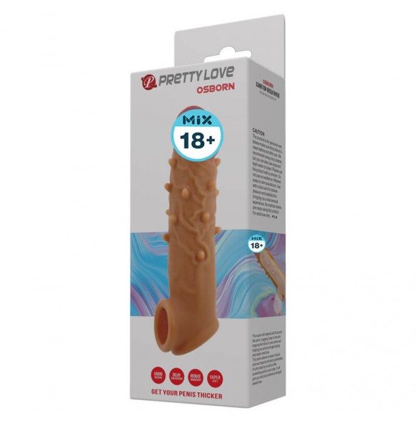PRETTY LOVE - OSBORN Extended Penis Sleeve (L:16.5cm - D:3.6cm) PRETTY LOVE - OSBORN Extended Penis Sleeve (L:16.5cm - D:3.6cm)
